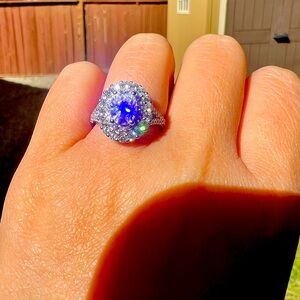 Brand New Moissanite Oval Cut 1.5CT Ring 18K White Gold Plated Sterling Silver